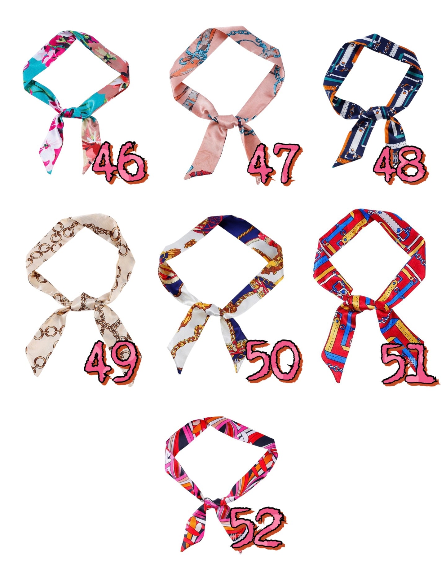 Approx. 34-36in Silk Bandana 29967