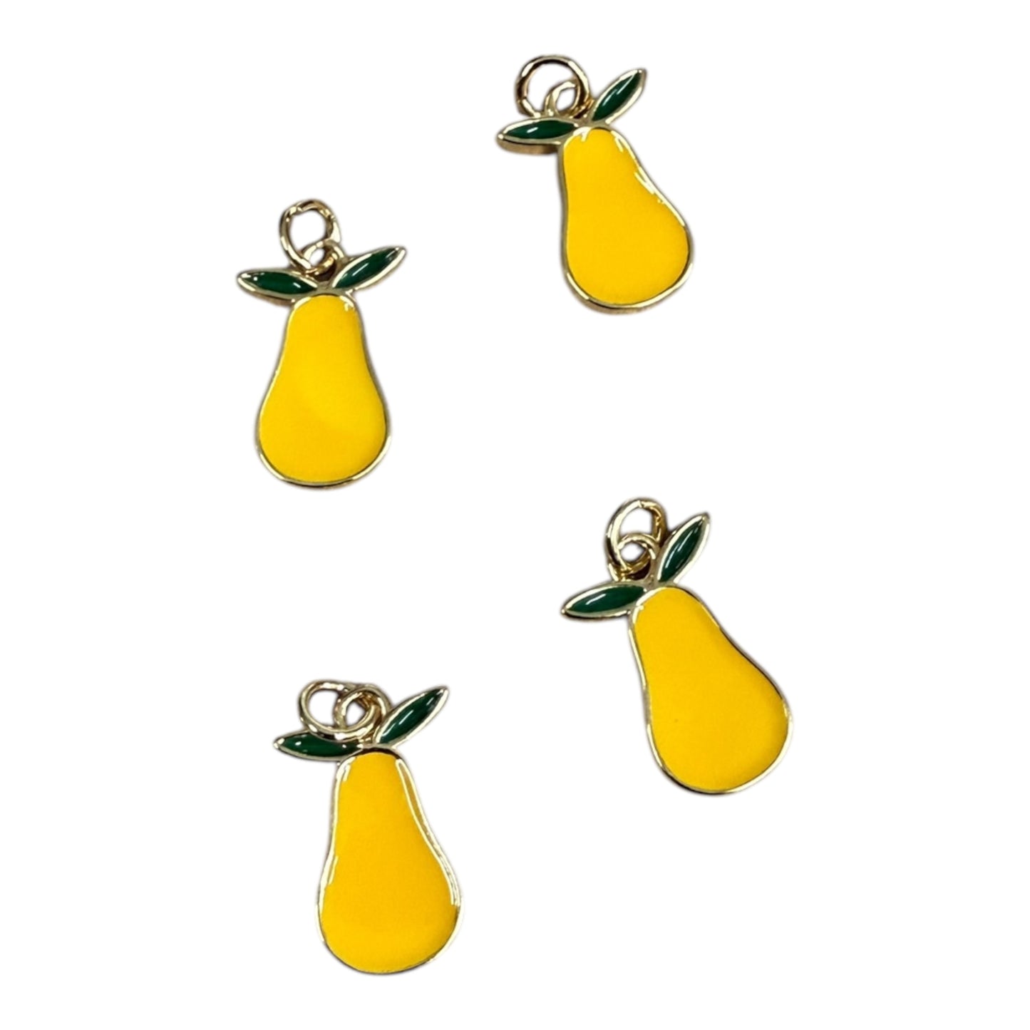 17mm Enamel Pear 18k Gold Plated (29196)