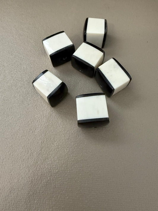 24x22mm Ethnic Cubed Bone (30040)