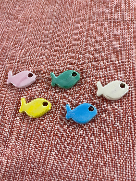Approx 28mm Enamel Ceramic Fish 27961