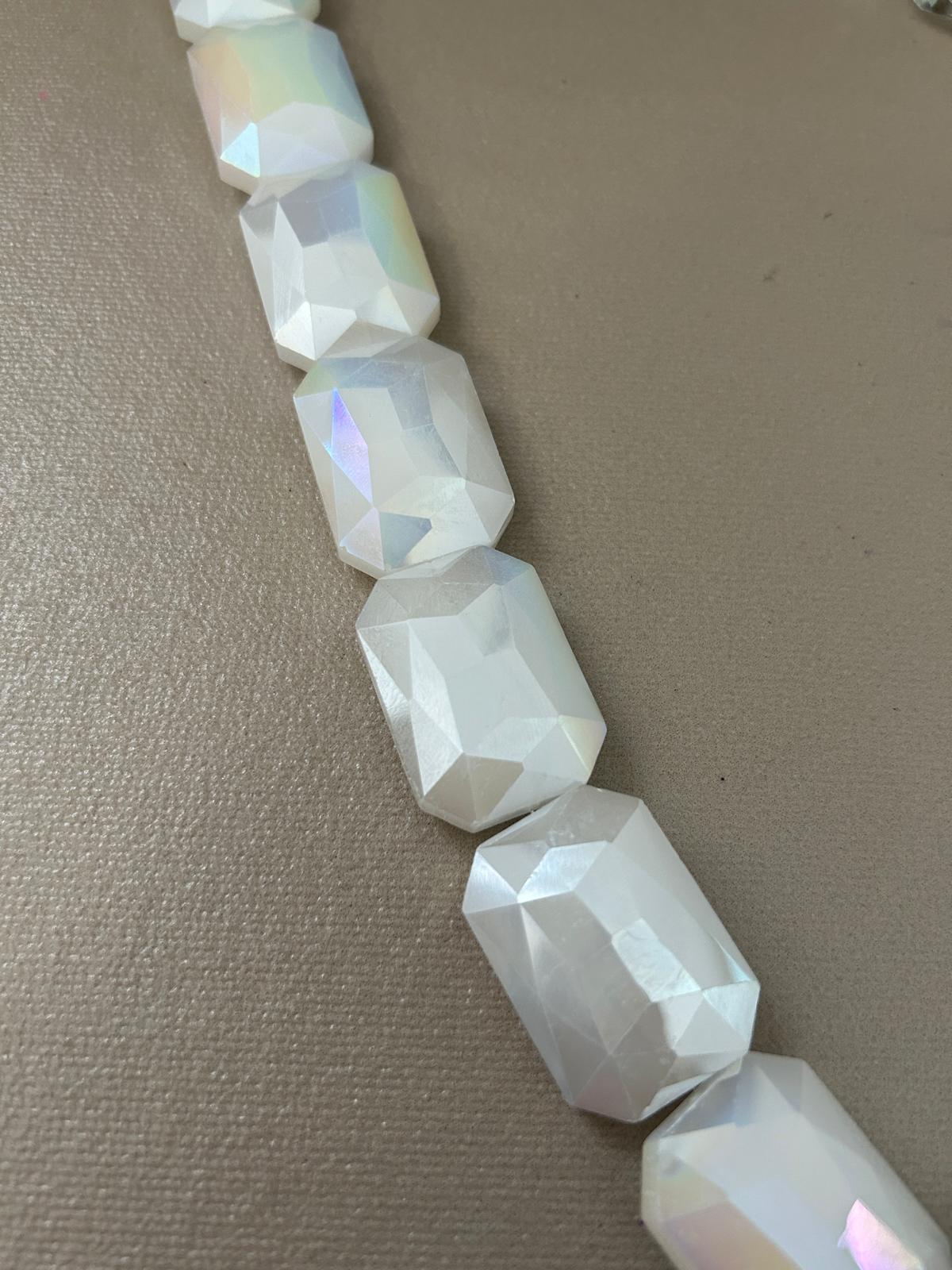 33x24mm Rect. Faceted Crystal Strand 30316