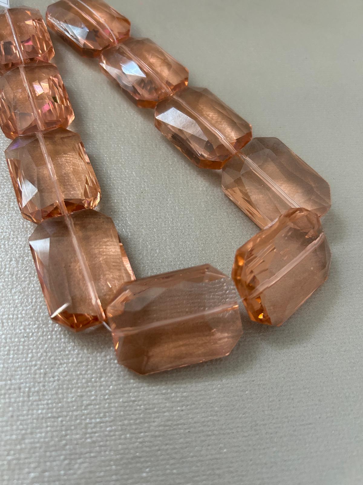 33x24mm Rect. Faceted Crystal Strand 30316