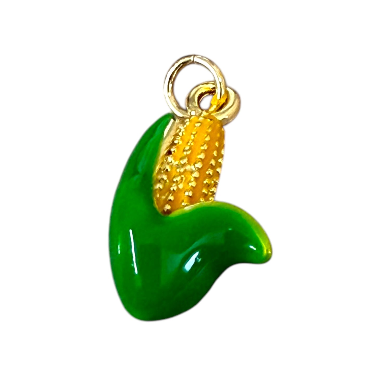 18mm Enamel Ear of Corn 18k Gold Plated (29184)