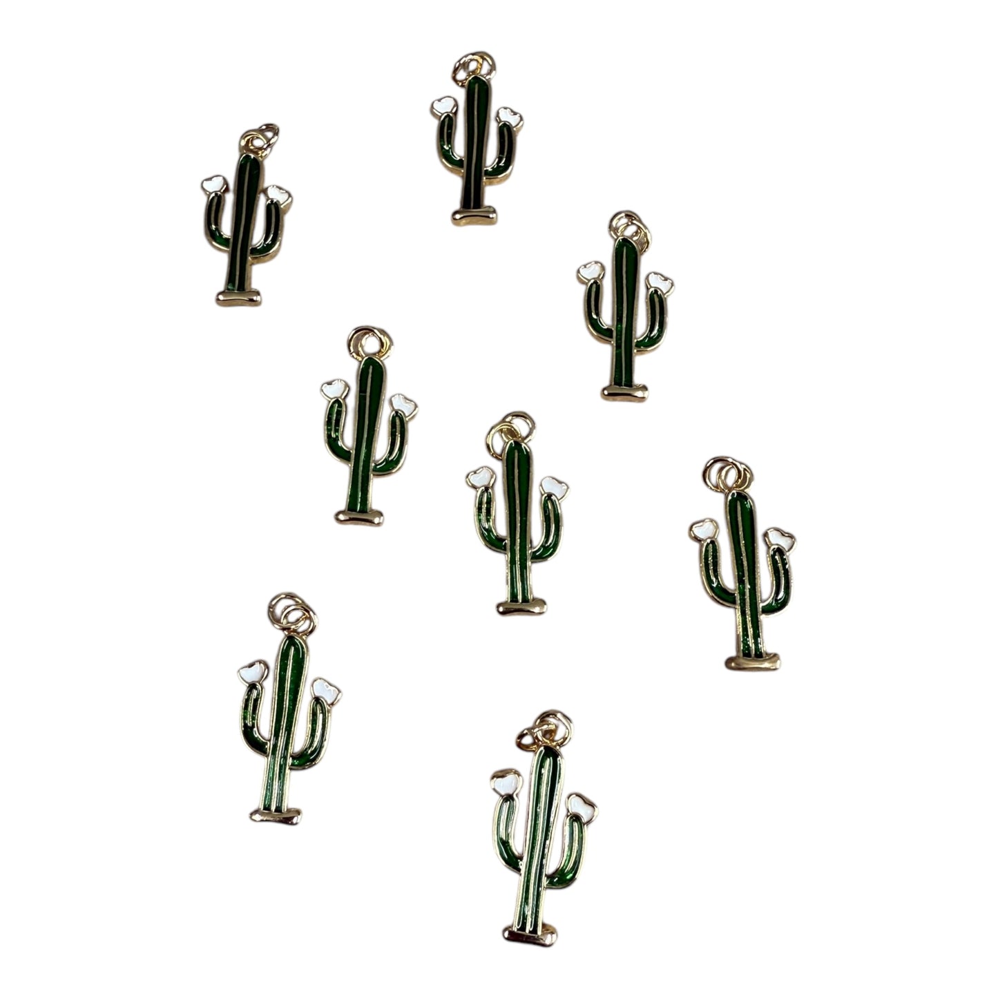 26mm Enamel Cactus 18k Gold Plated (29186)