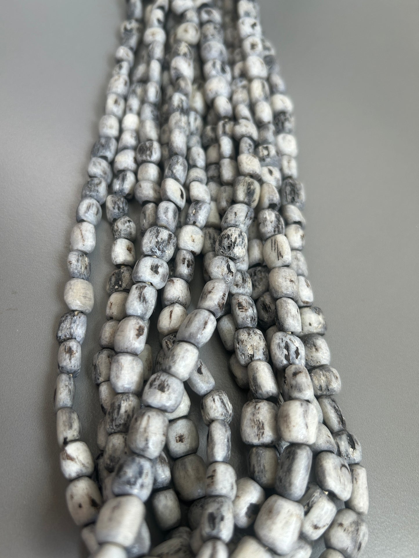 Irregular African cylinder beads (29039) 50 pcs-strand 20”