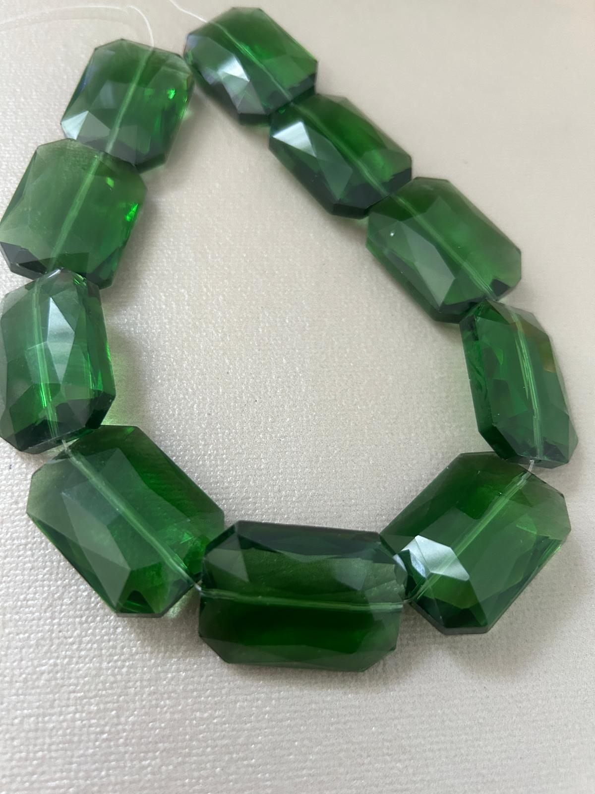 33x24mm Rect. Faceted Crystal Strand 30316