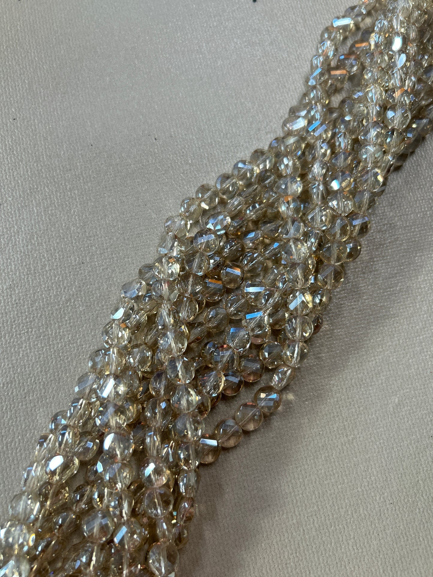 6mm Coin Crystal Strands (30224)