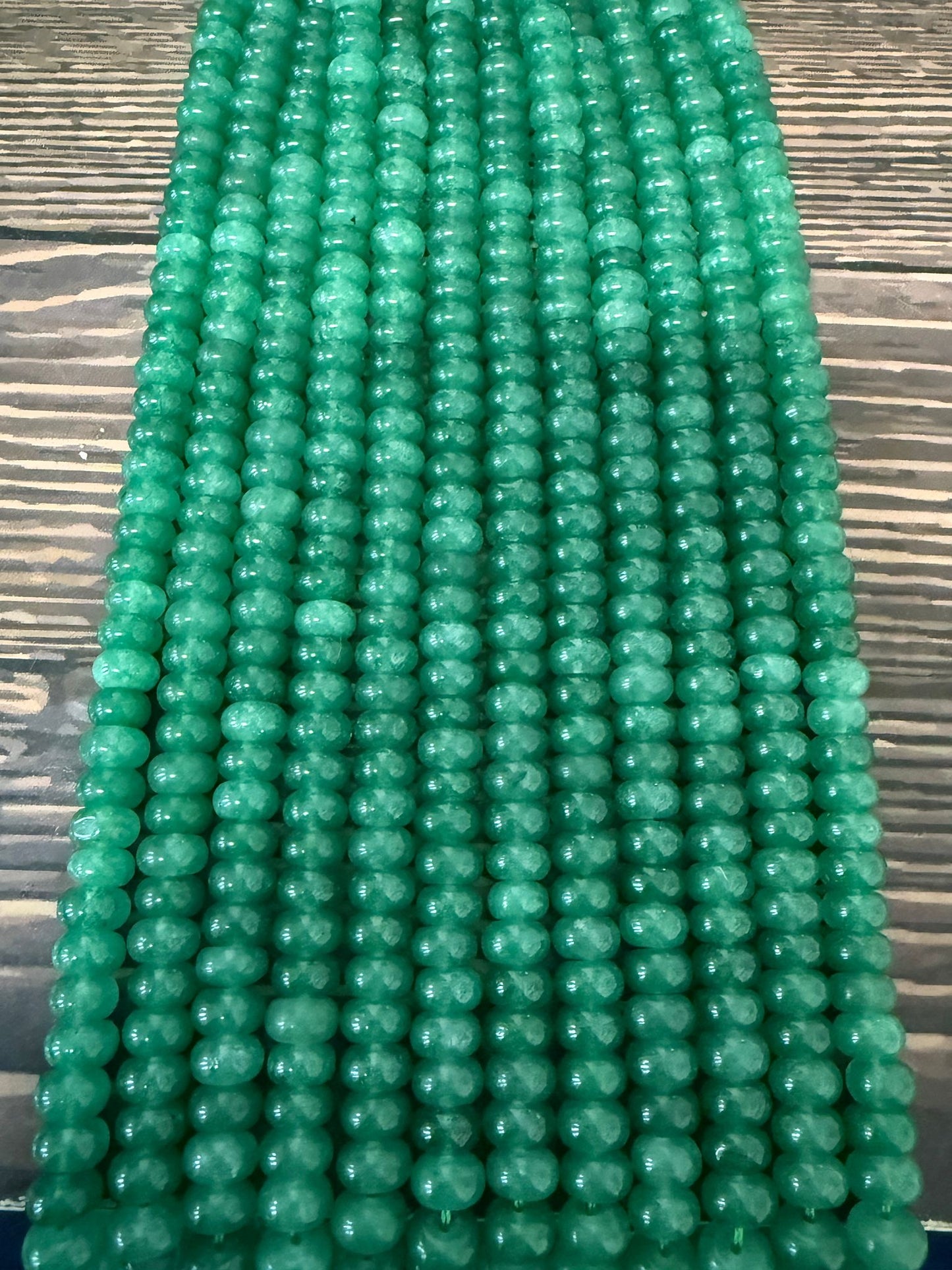 8mm Rondelle Jade Strand