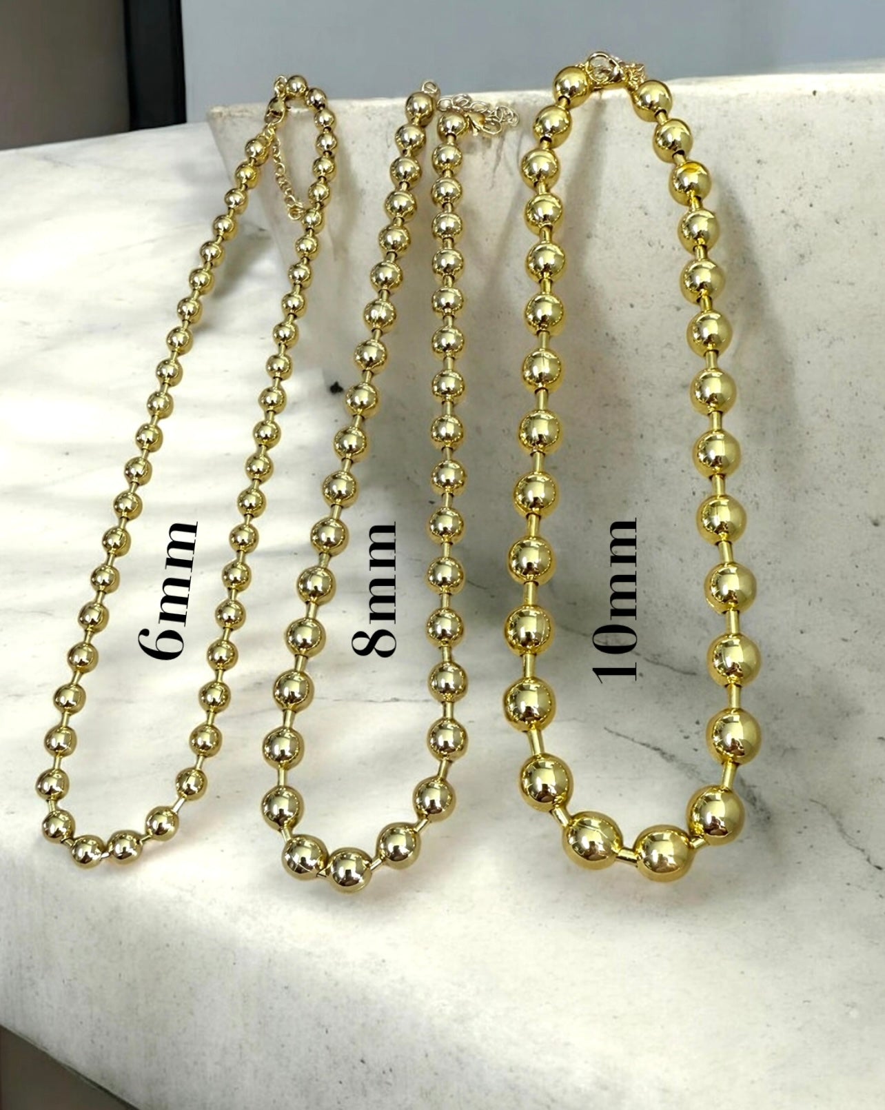 18k Ball Charm Necklaces