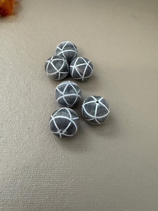 20mm Lined White/Gray Buffalo (30276)