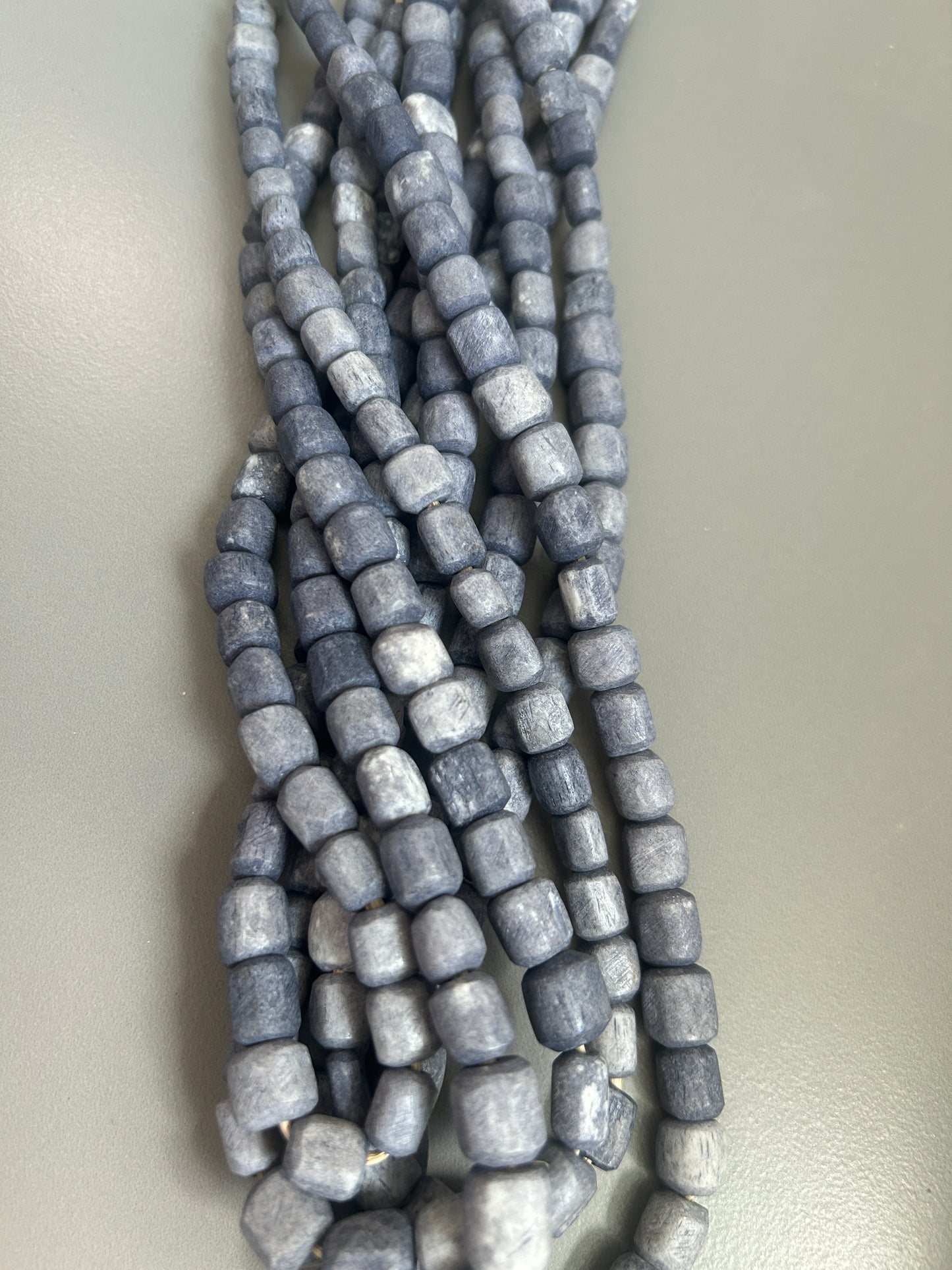 Irregular African cylinder beads (29039) 50 pcs-strand 20”