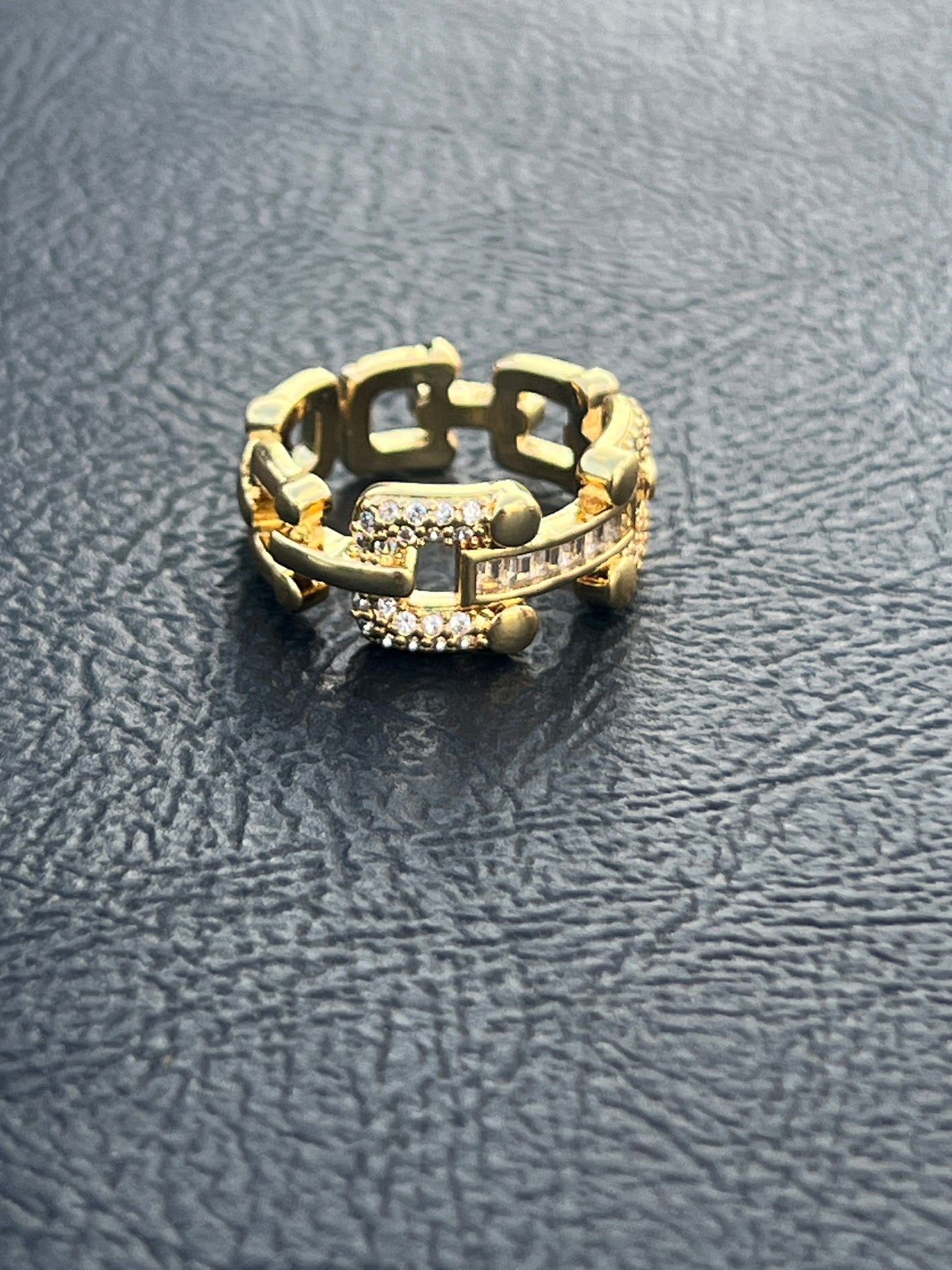 Square Zirc Adjustable Ring #27072