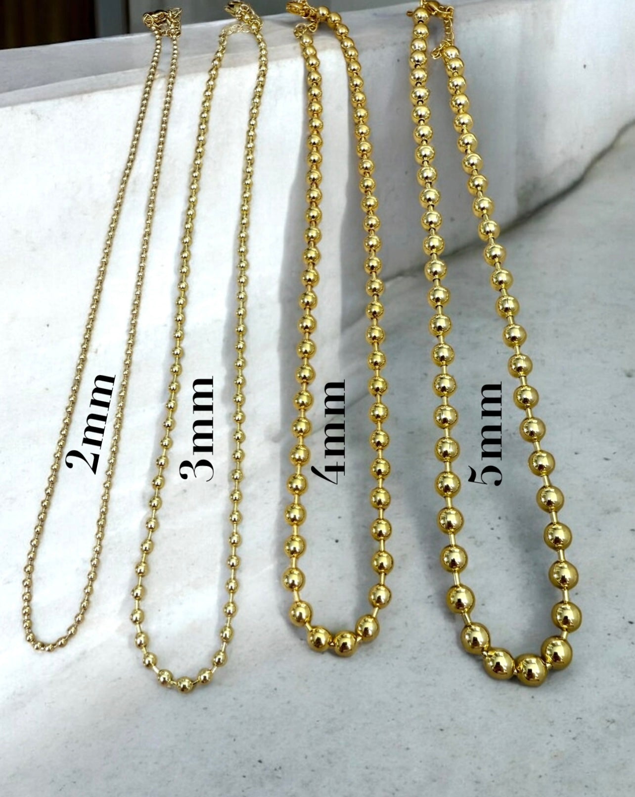 18k Ball Charm Necklaces