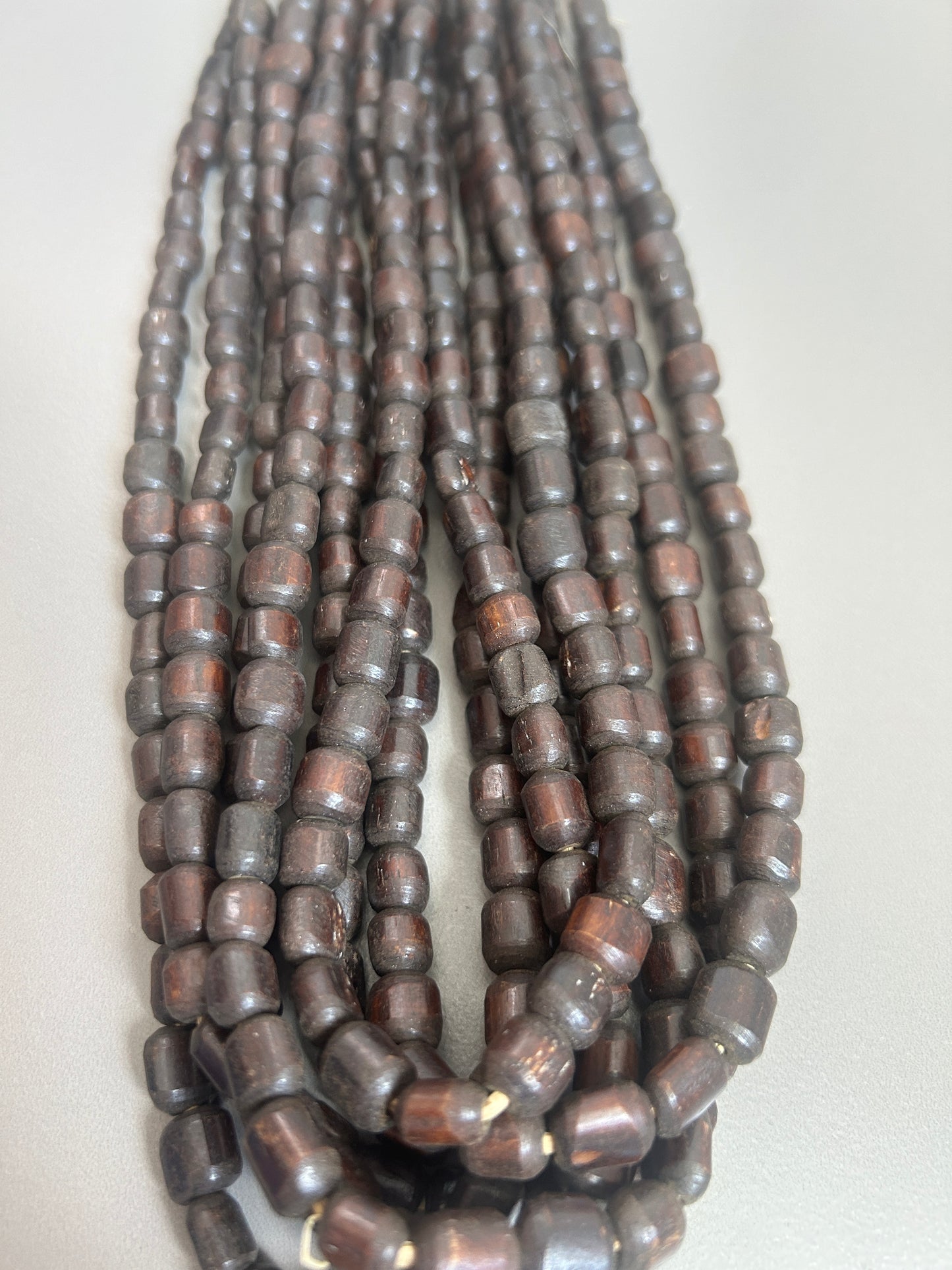 Irregular African cylinder beads (29039) 50 pcs-strand 20”
