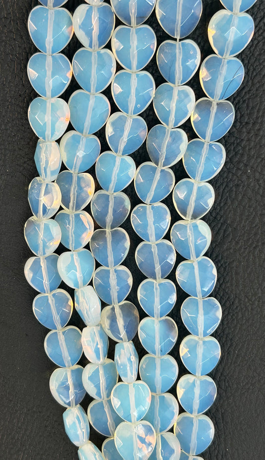 15mm faceted hearts #27267