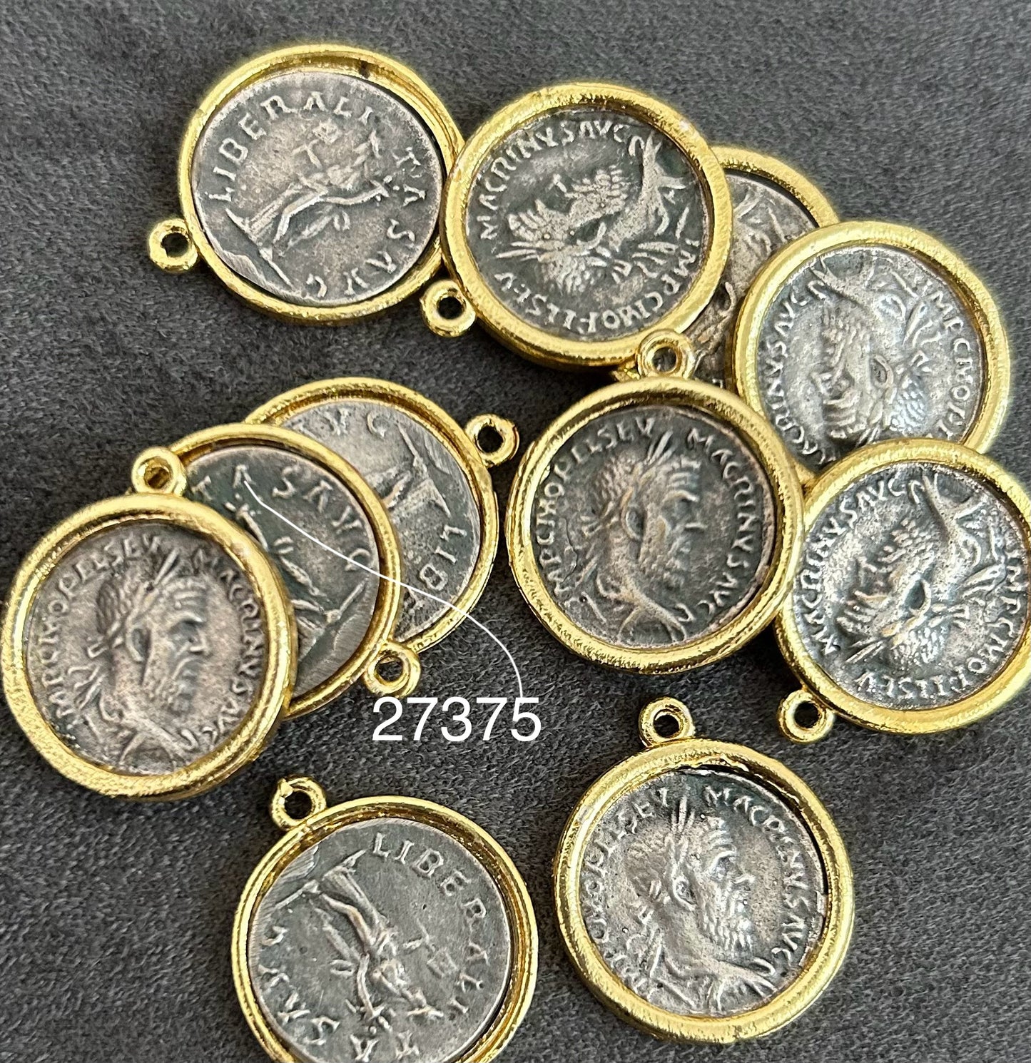 22mm Dual Tone Coin Pendant #27375