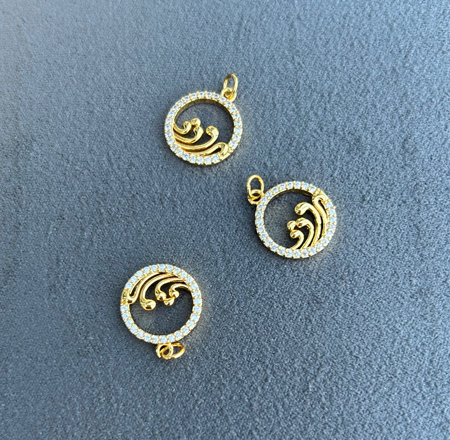 29mm Wave Zircon Charm #27143