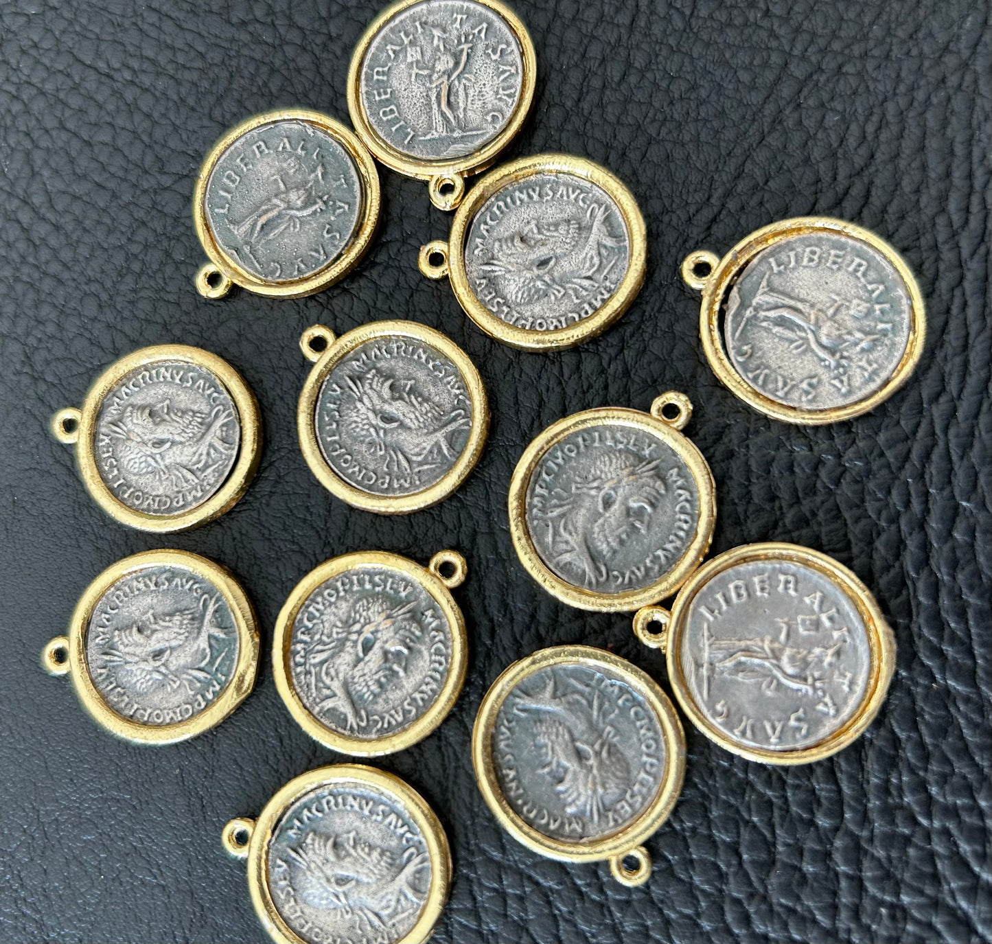 22mm Dual Tone Coin Pendant #27375