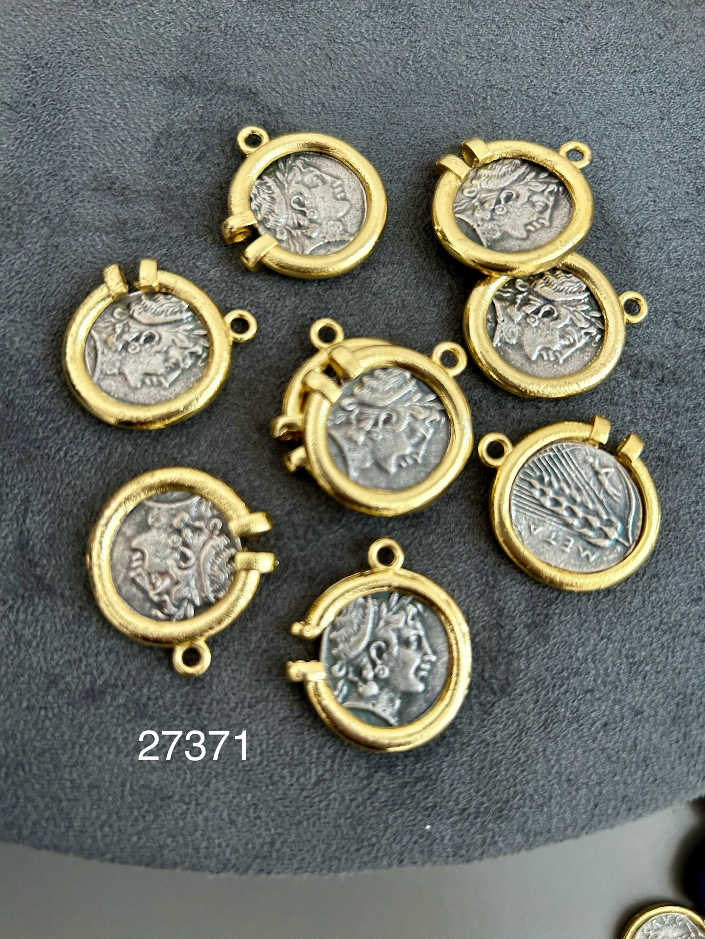 25mm Dual Tone Coin Pendant #27371