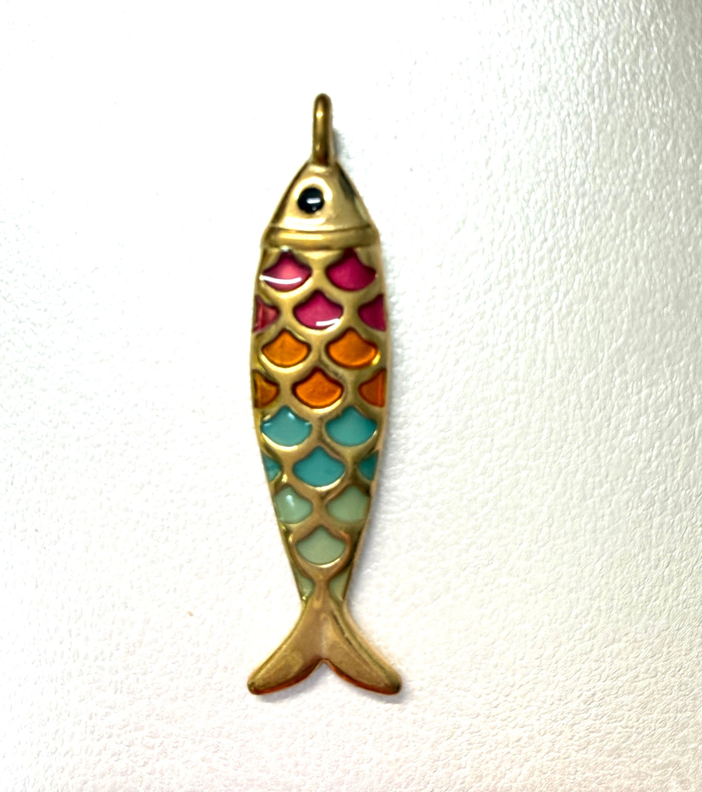 49mm Multicolor Fish Stainless Steel Antique