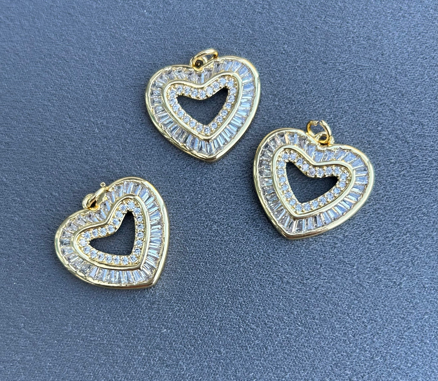 21mm Multi Pave/Zirc Heart #27135
