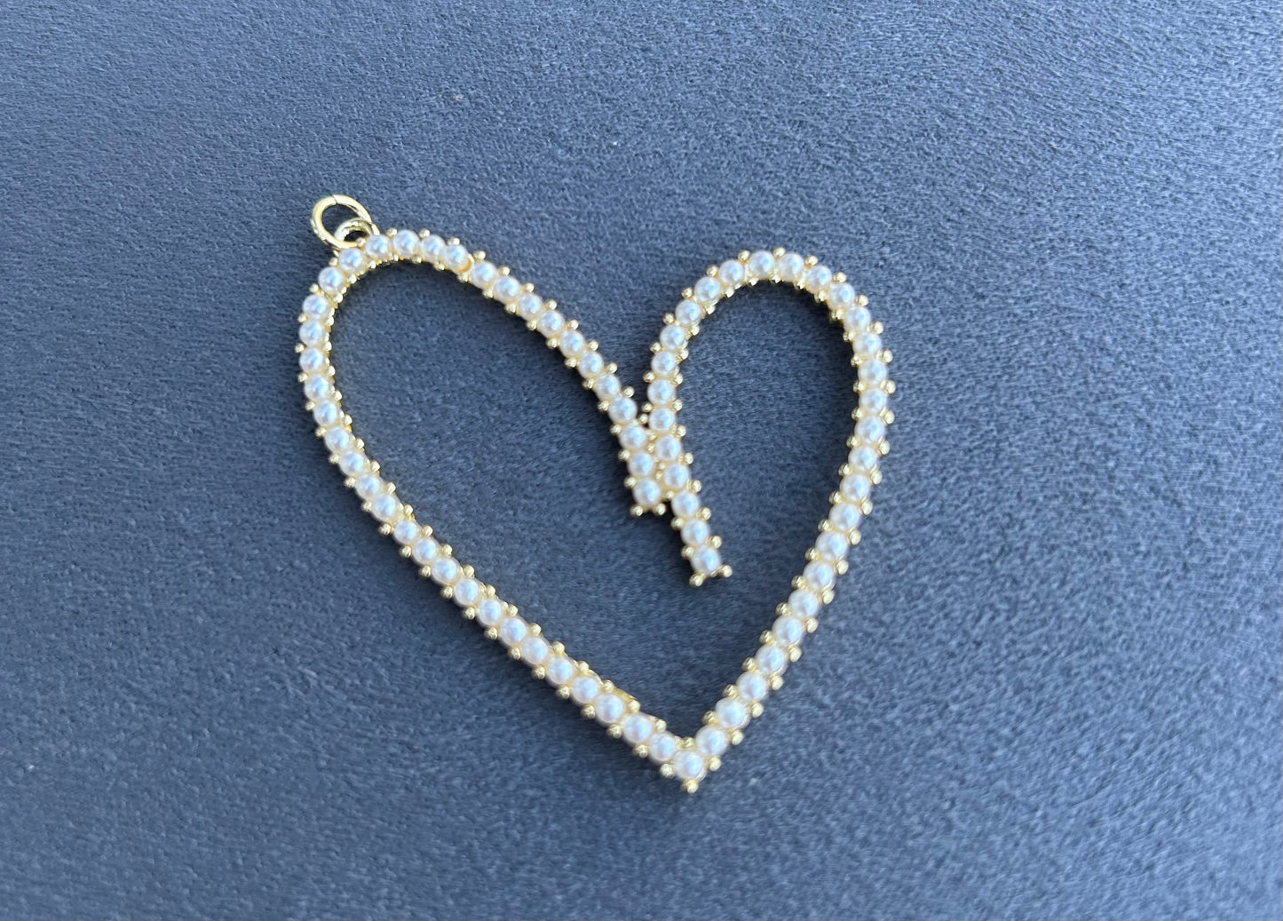 55mm heart frame w/pearl #27127