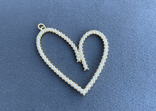55mm heart frame w/pearl #27127