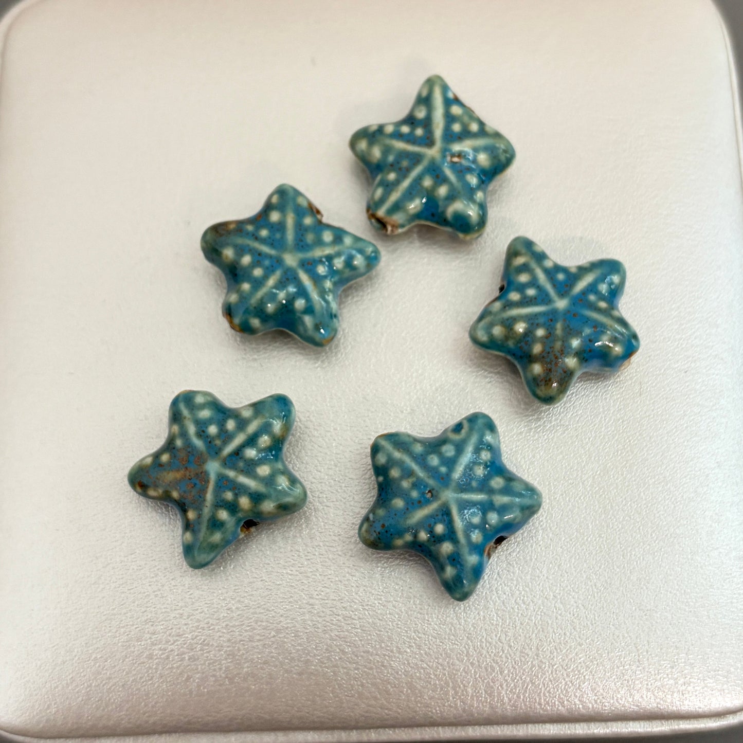 Blue Ceramic Starfish Strand