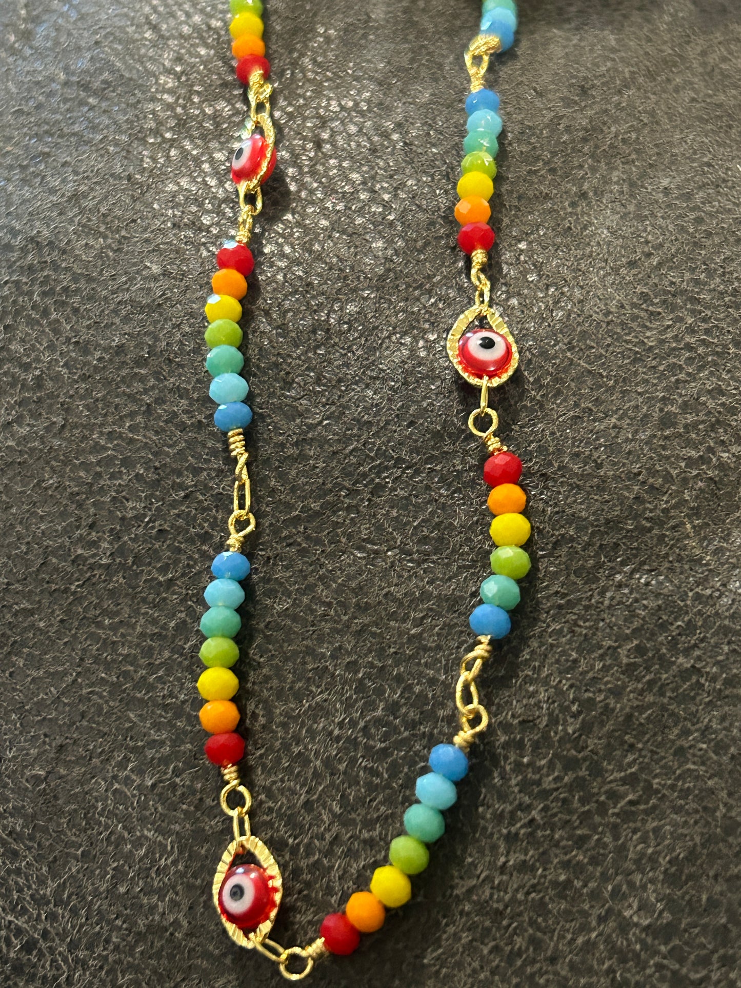 14k multicolor eye chain (SBM)