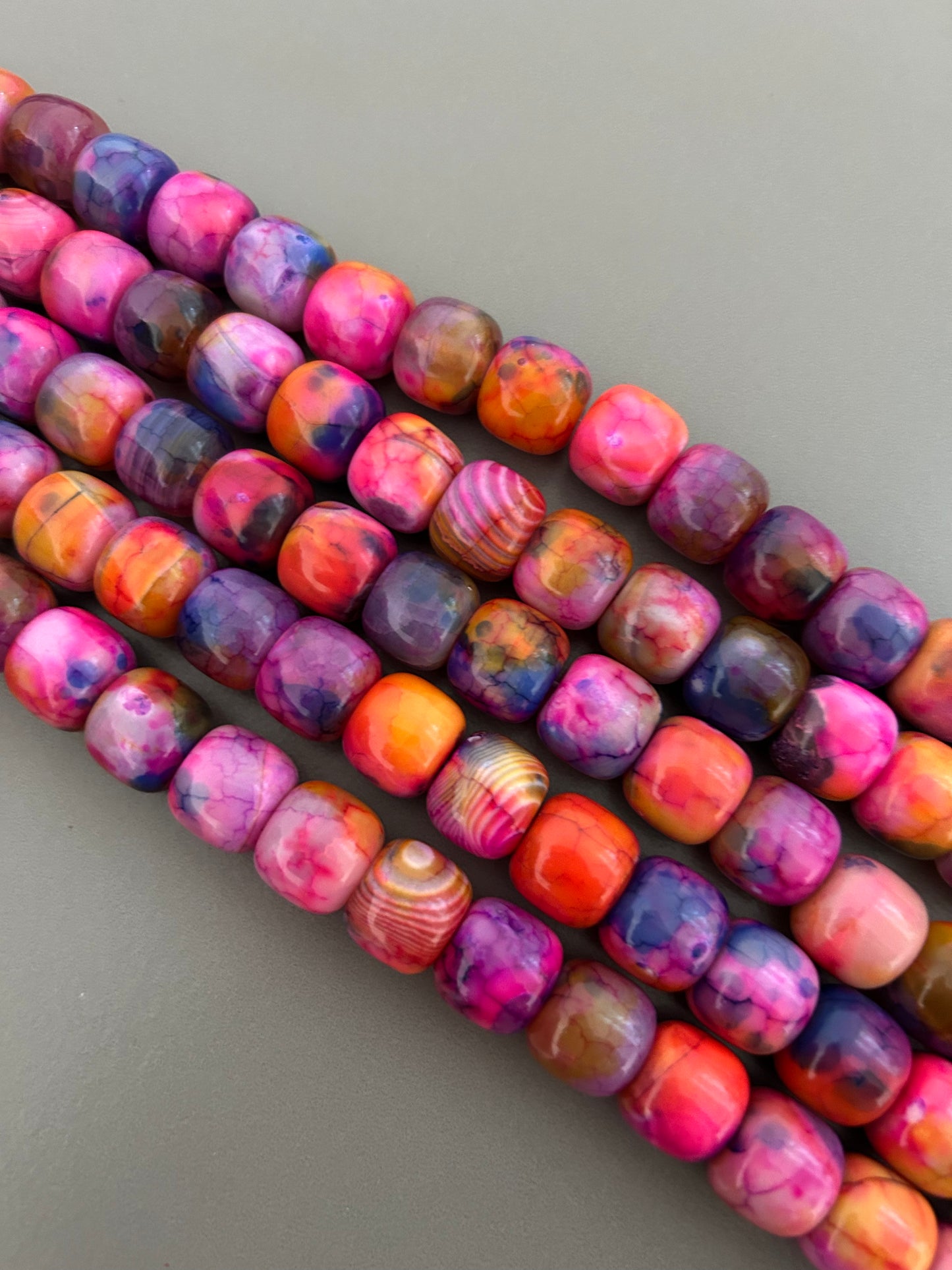 12*14mm MultiColor Agate Strand #27020