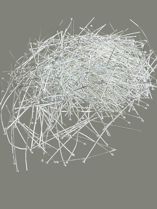 2 & 3 inch Silver Plated Ball Headpins
