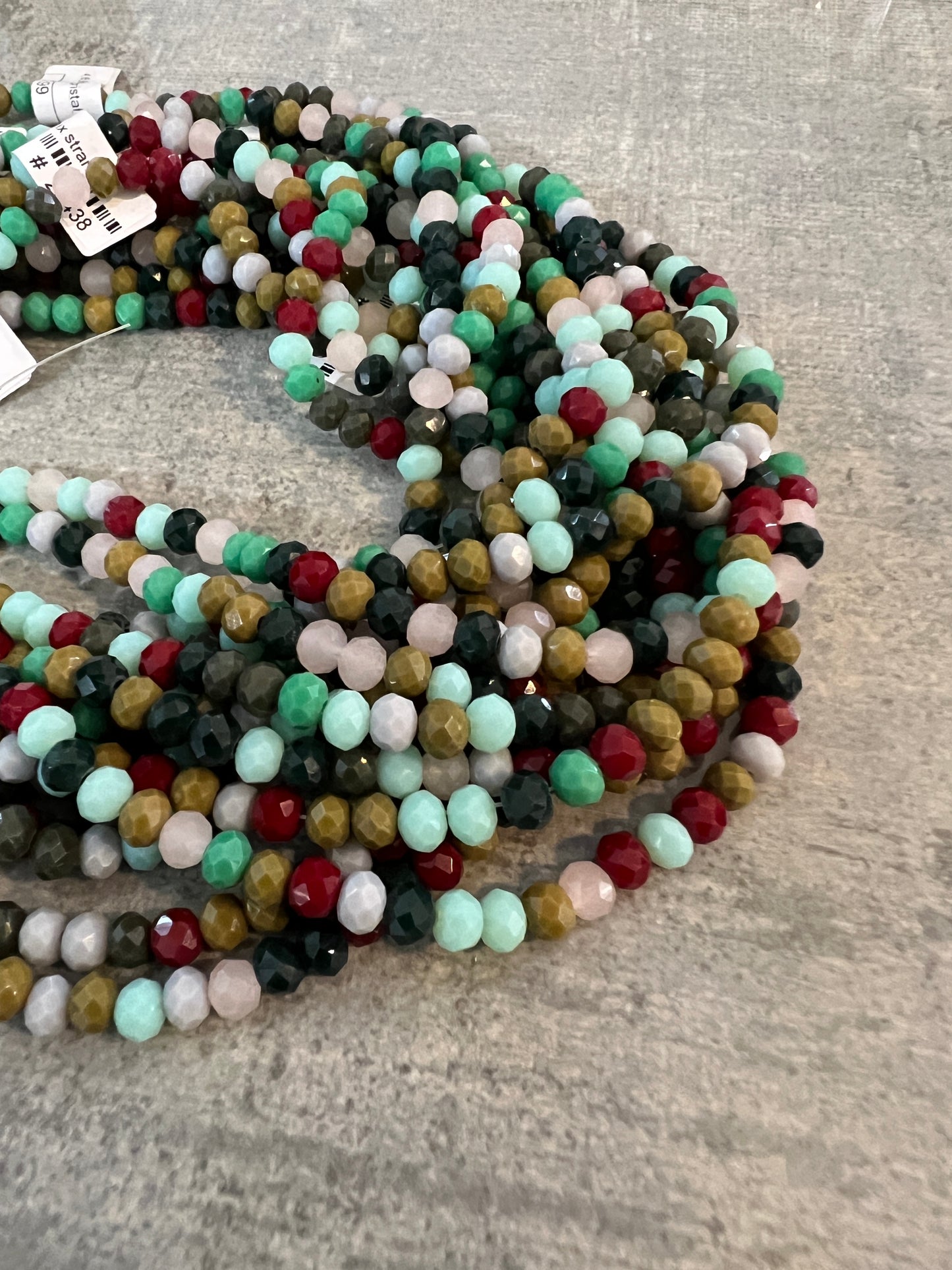6mm agate, cristal mix