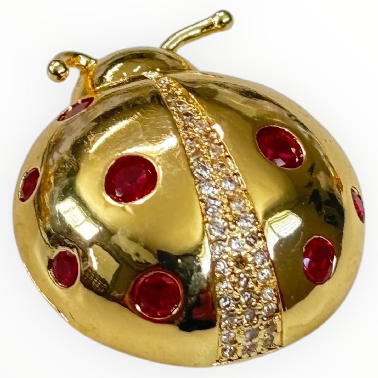 35mm Ladybug W/Hearts 18k Gold Plated (29155)