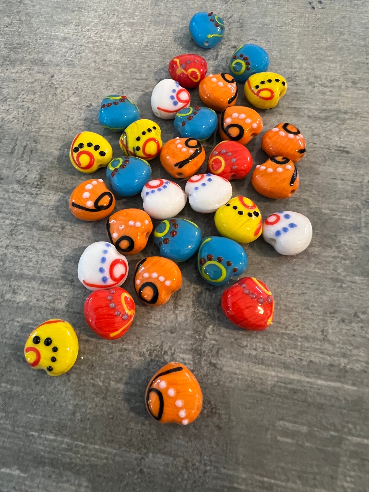15mm Lampwork Hearts