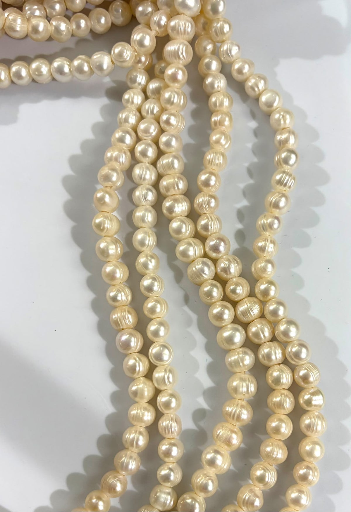 Wide Hole Pearl Strand