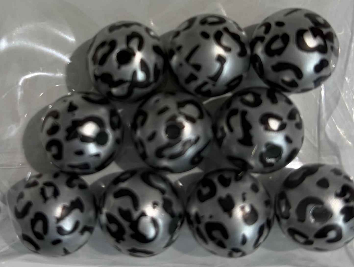 Printed Acrilic Bead (Qty.10)