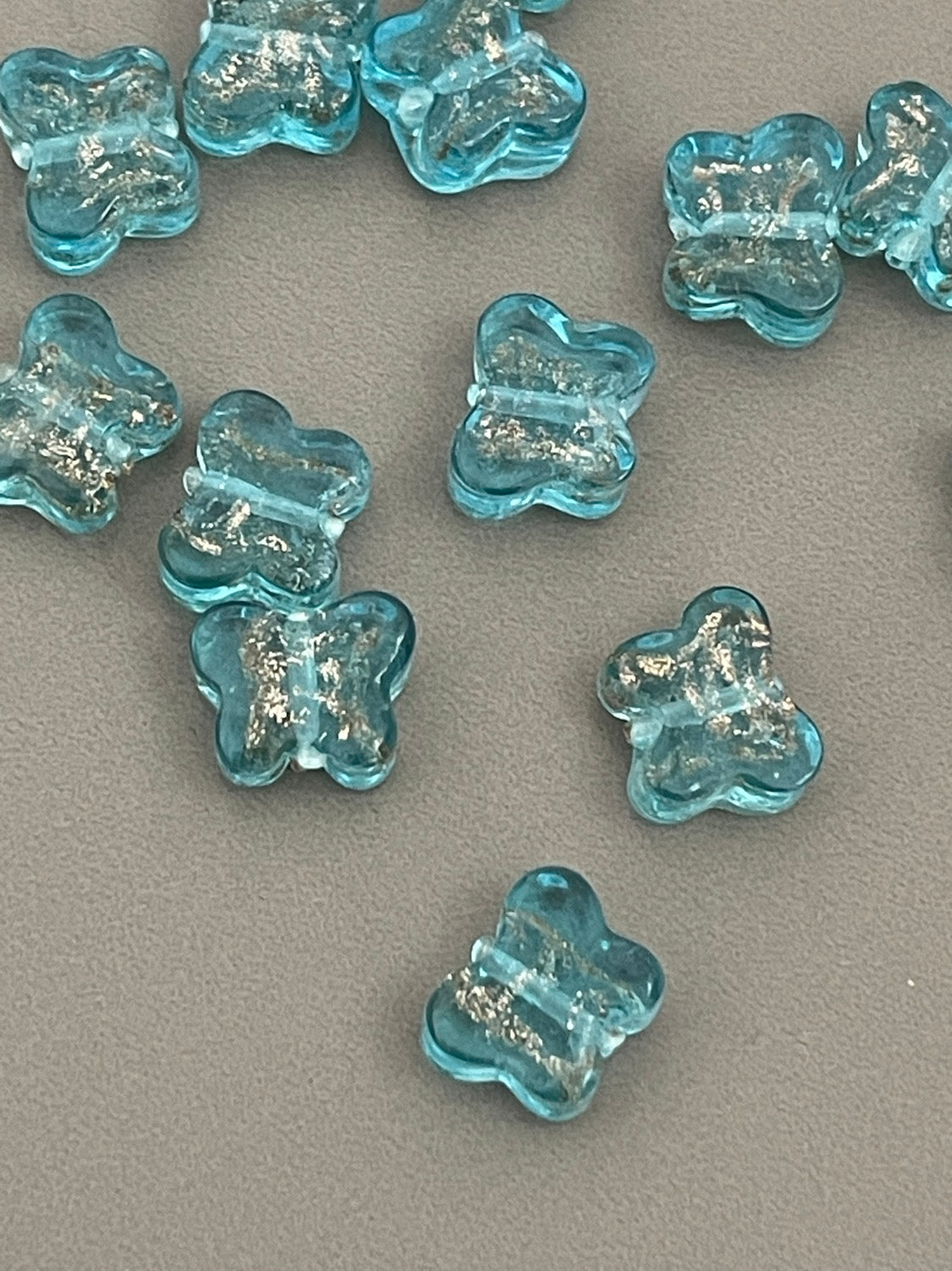 15x12mm butterfly light blue #23220