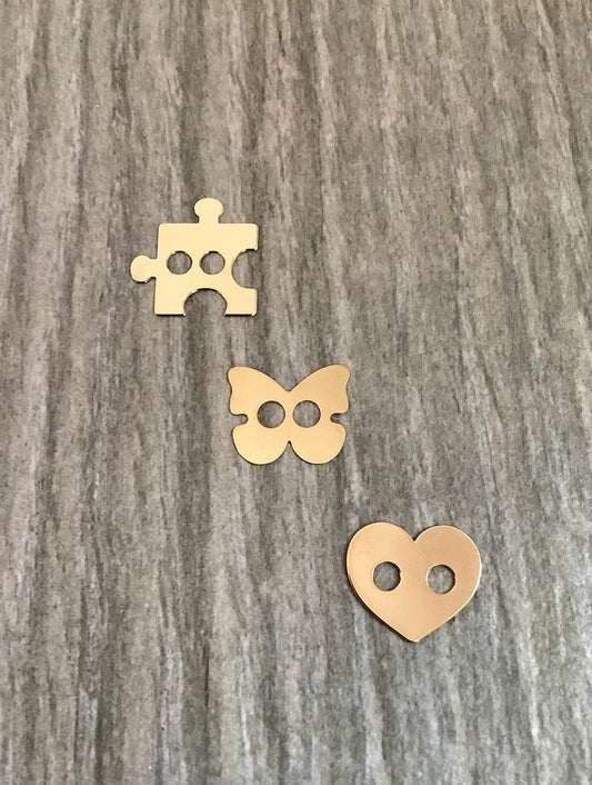 12mm Button Charms Goldfilled qty1- 22556/22542/22541