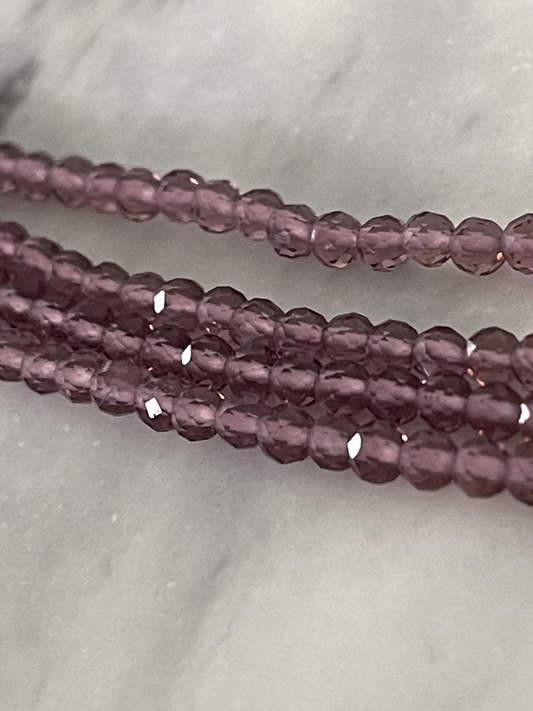 3mm Lilac Earthstone qty1- 21884