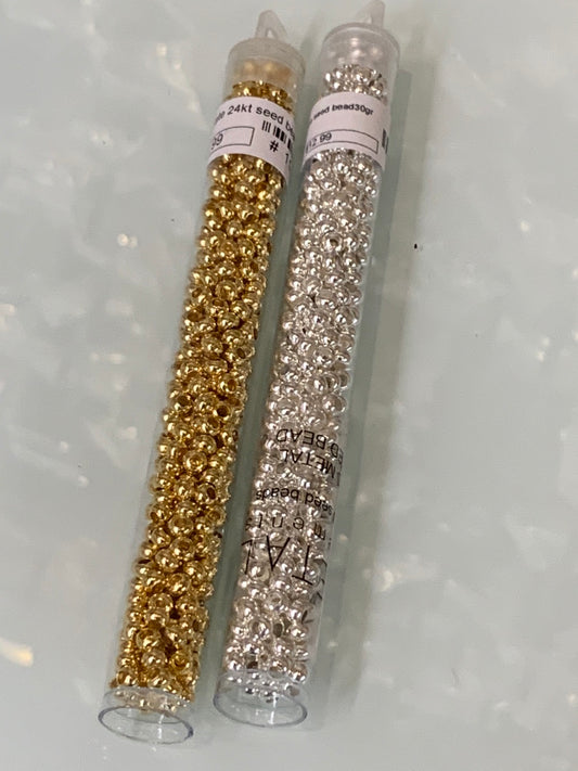 6-0 seed beads 24K, 30 grams 11448/11449
