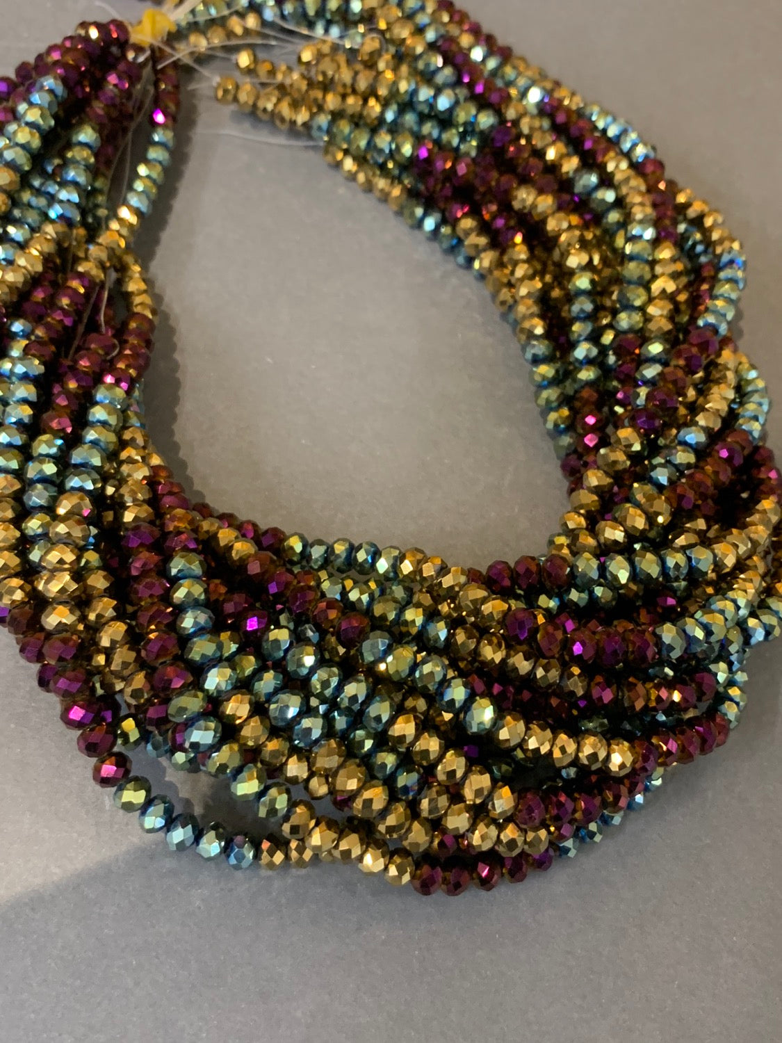 6x4mm mix crystals multicolor approx 90
