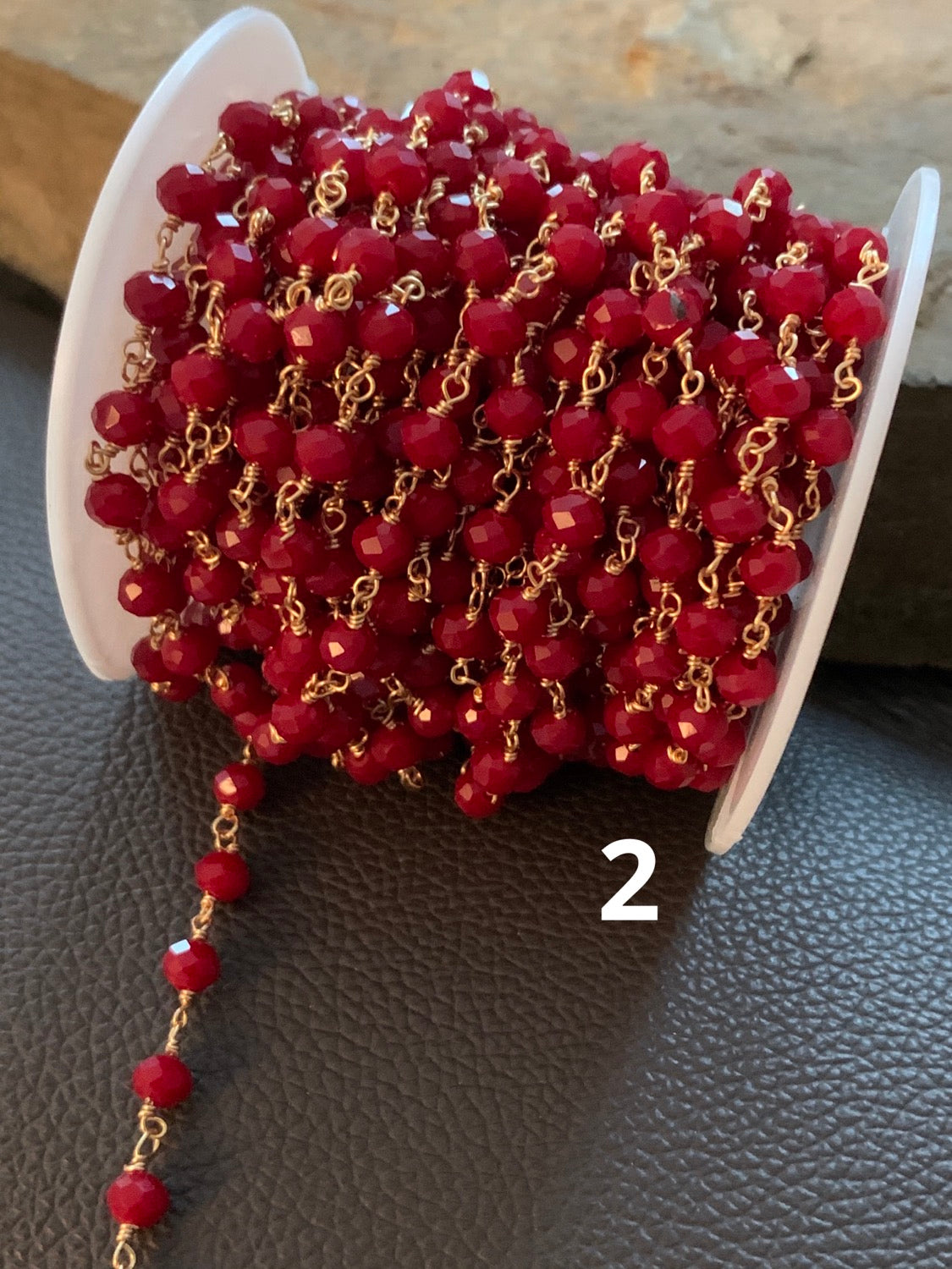 Chain wrapped with 6x4 crystals  por pie by ft 21159