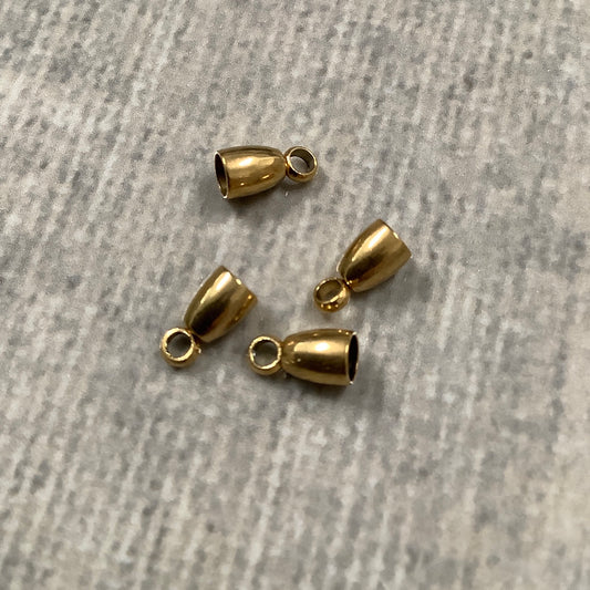 8x4mm End Cap w-3mm Hole Qty1 pair - 22918