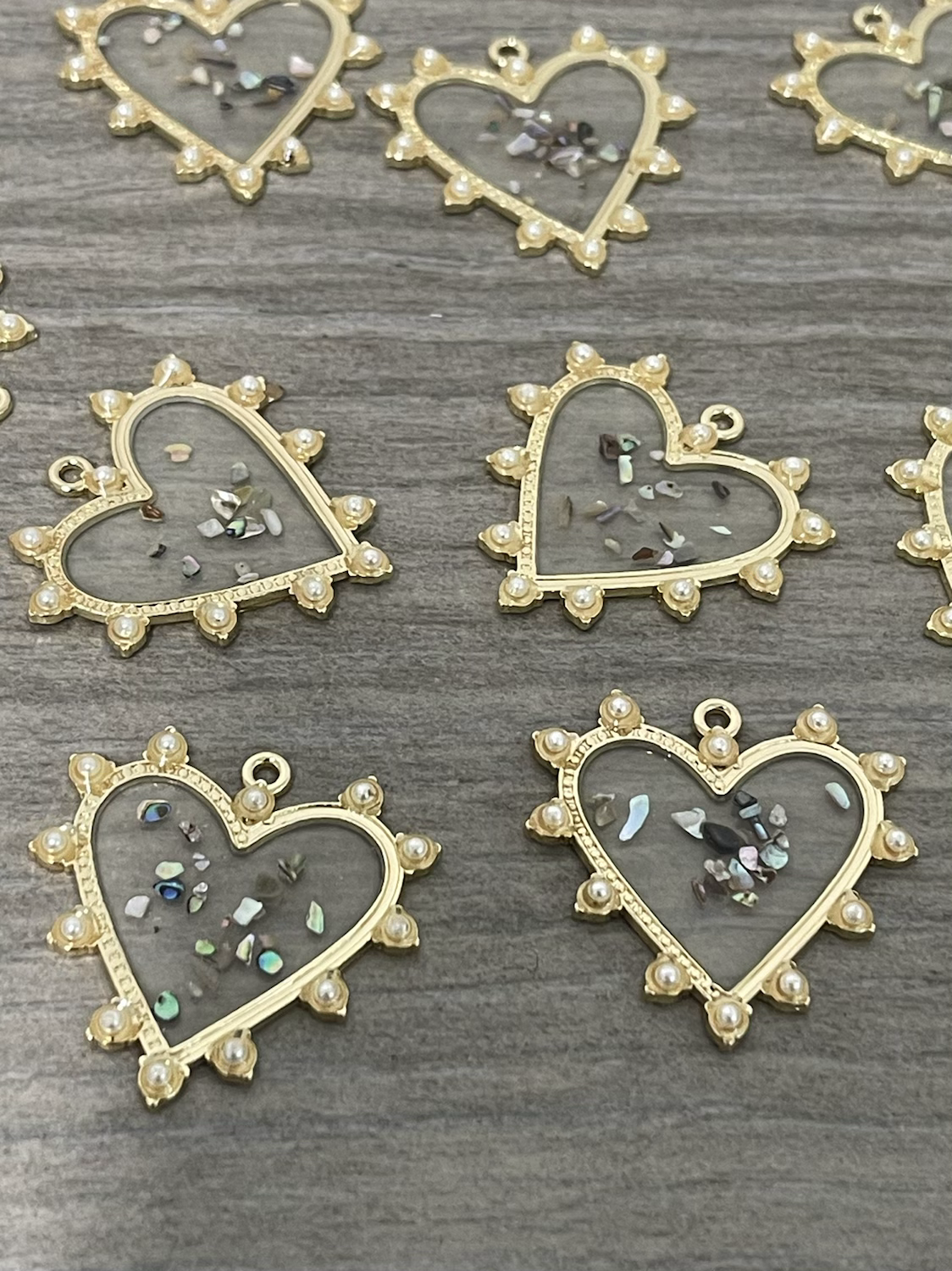 33mm pendant heart with pearls 22158