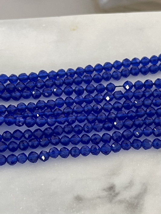 3mm Cobalt Earthstone qty1- 21885
