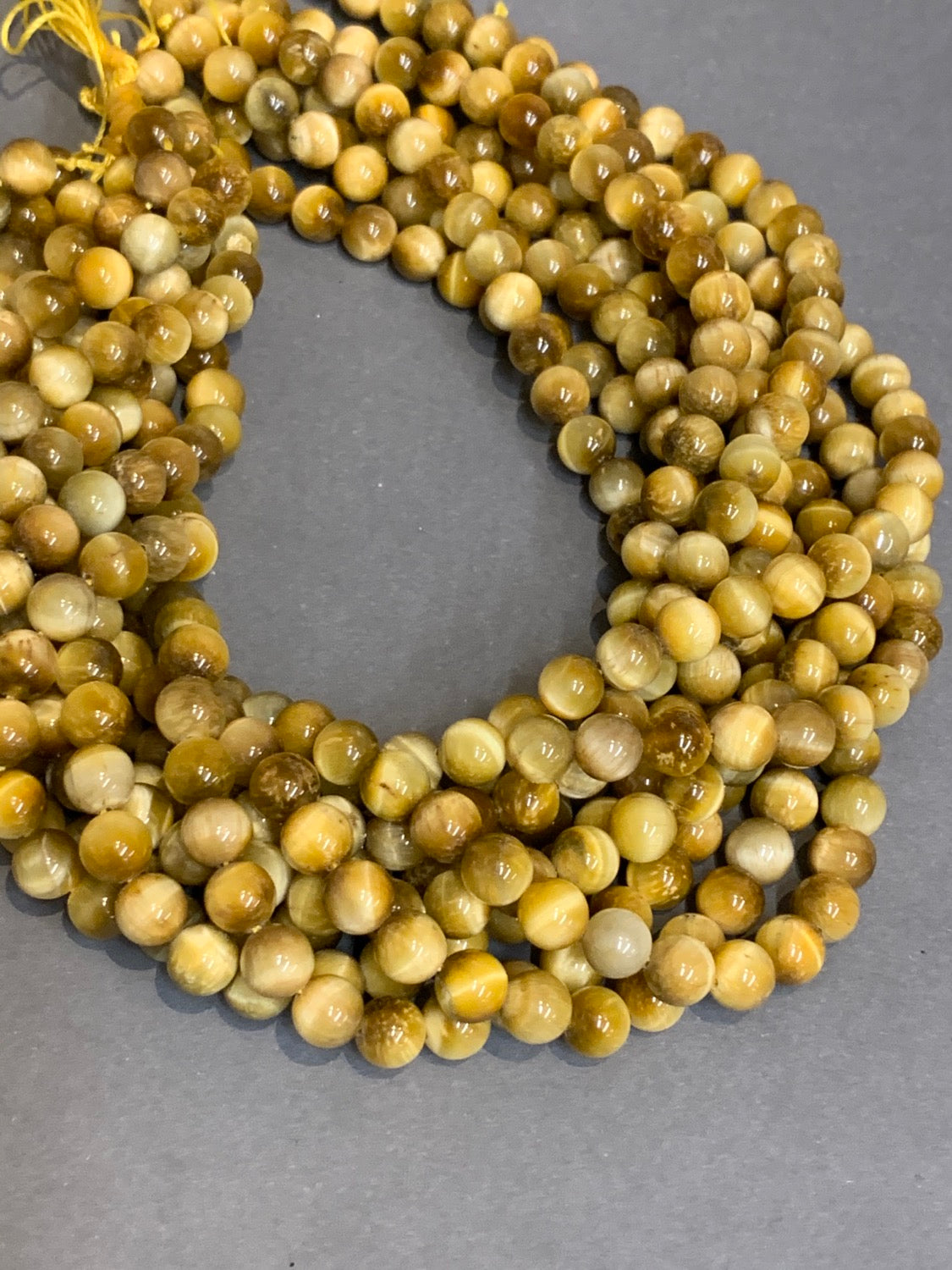 8mm yonquil yellow tiger eye / Ojo de Tigre 20619