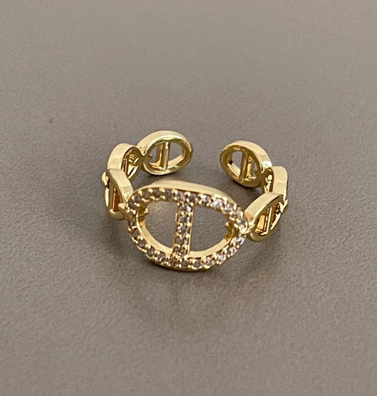 19x9mm Pave Chain Ring qty1    22277