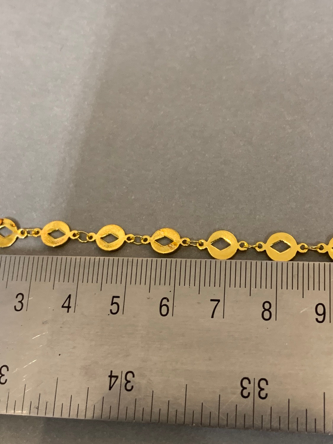 Round disc chain - cadena por pie - enchapada 20968