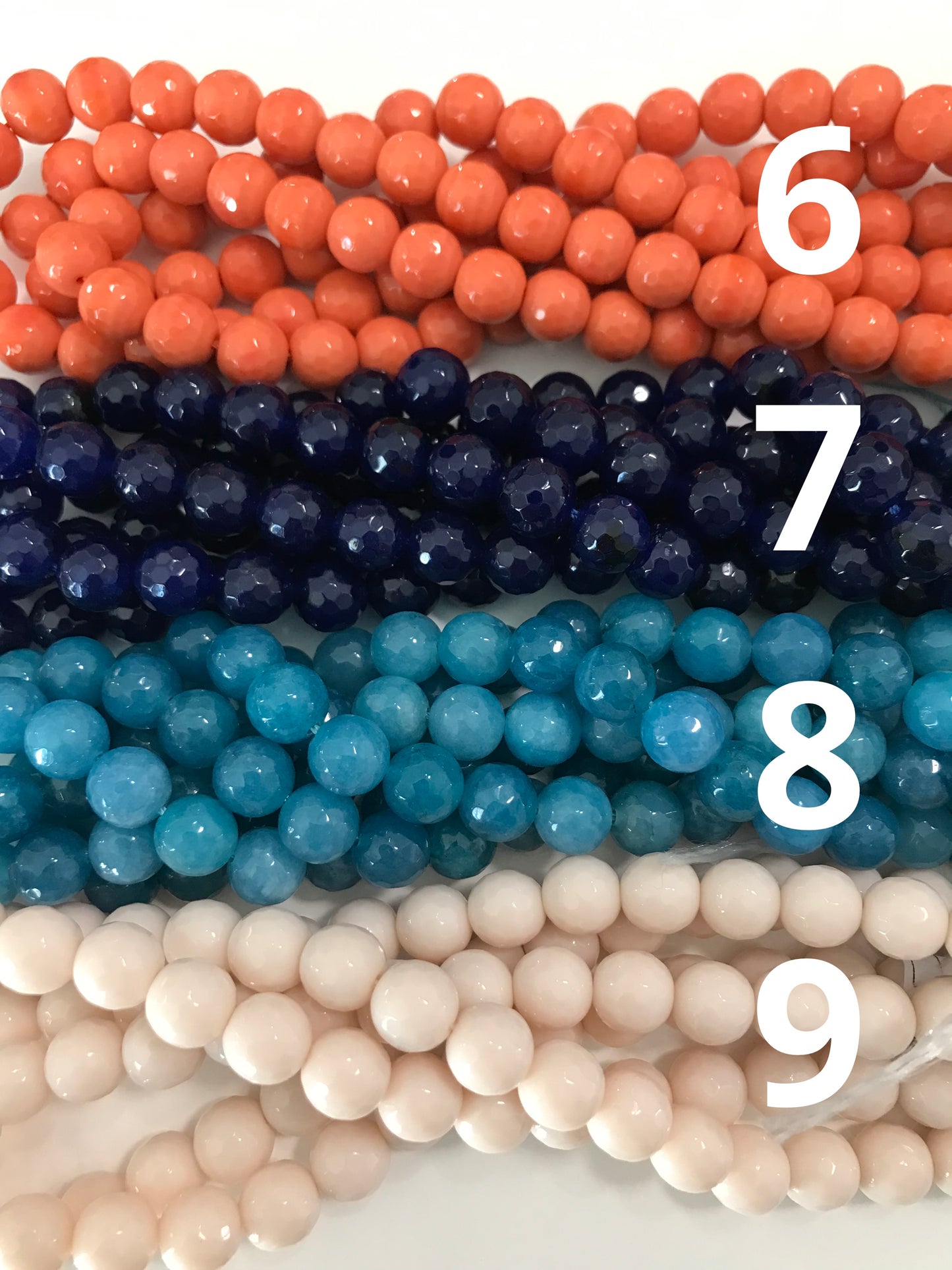 10mm Faceted Jade Strand Qty1-24187
