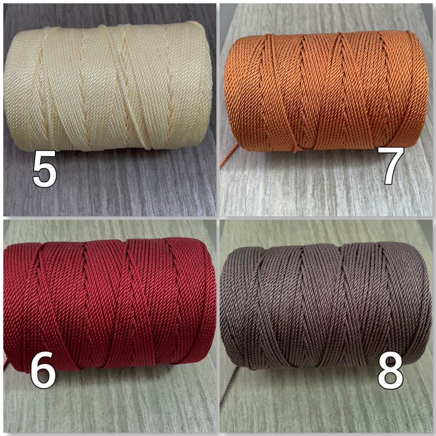 2mm Nylon Cord Solid Color Qty 5 yard 4596